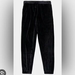 SACRÉ Solei Velour Black Track Pants Size Sm